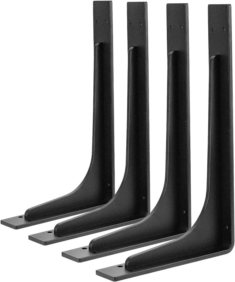 Firmetal 12"x 7"Shelf Bracket ,L Shelf Brackets,max Load 300lbs, Vertical Angle, Premium Alloy Metal Heavy Duty Shelf Bracket, high Strength Mounting Hardware , countertop Support, Pack of 4. (12INCH x 7INCH) - Image 1
